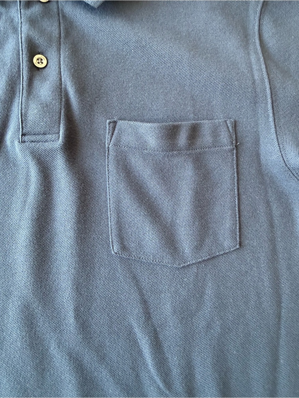 L.L. Bean Men's Navy Polo Shirt with Chest Pocket - Picture 5 of 9